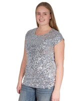 Party Planet Zilver pailletten topje