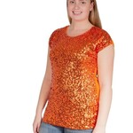 Party Planet Oranje pailletten topje