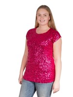 Party Planet Fuchsia pailletten topje