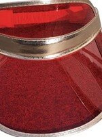 Party Planet Rode Zonneklep met goud