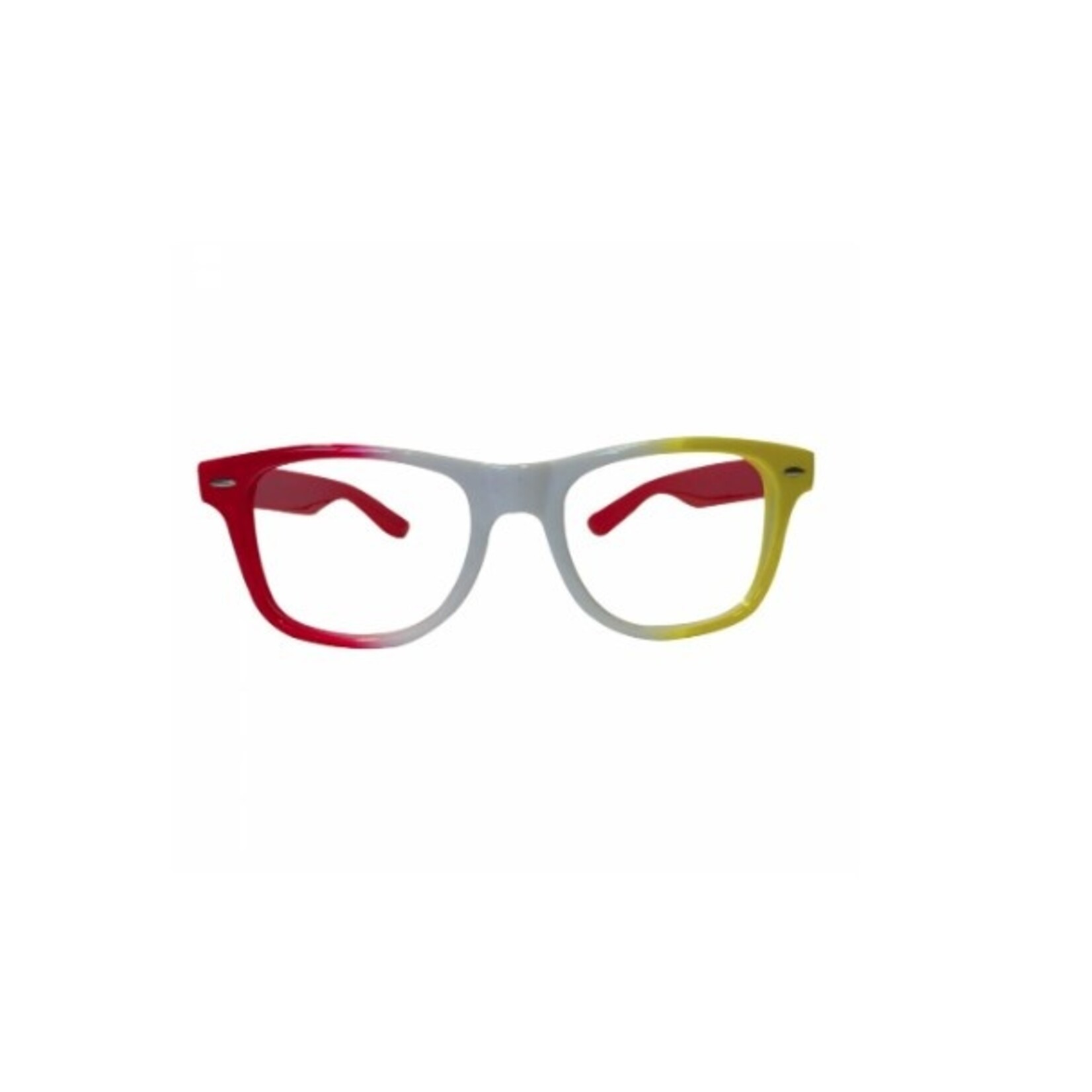 Party Planet Bril Oeteldonk Rood Geel Wit zonder glas