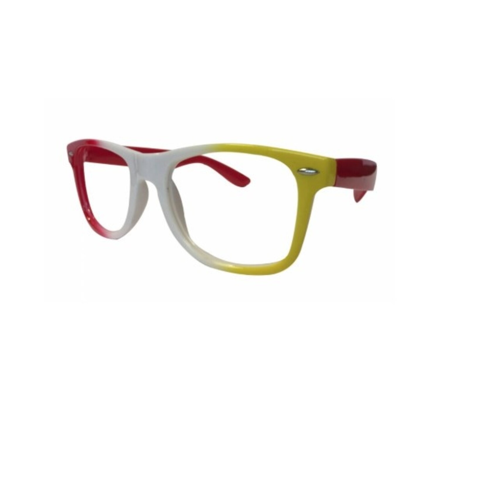 Party Planet Bril Oeteldonk Rood Geel Wit zonder glas