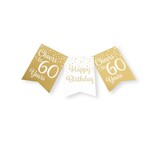 Party Planet Party flag banner gold/white - 60