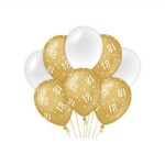 Party Planet Balloons Gold/white - 18