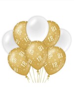 Party Planet Balloons Gold/white - 18