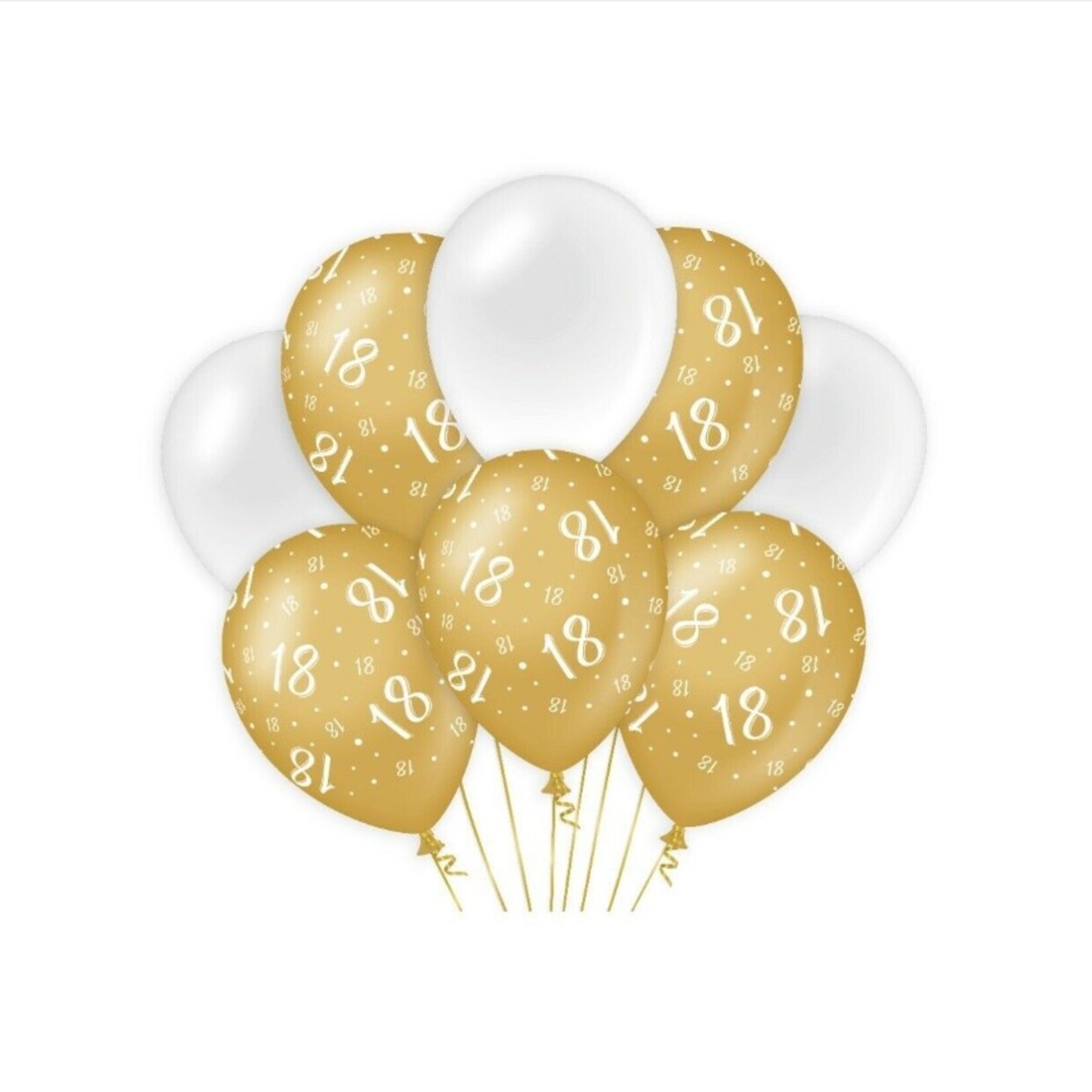 Party Planet Balloons Gold/white - 18