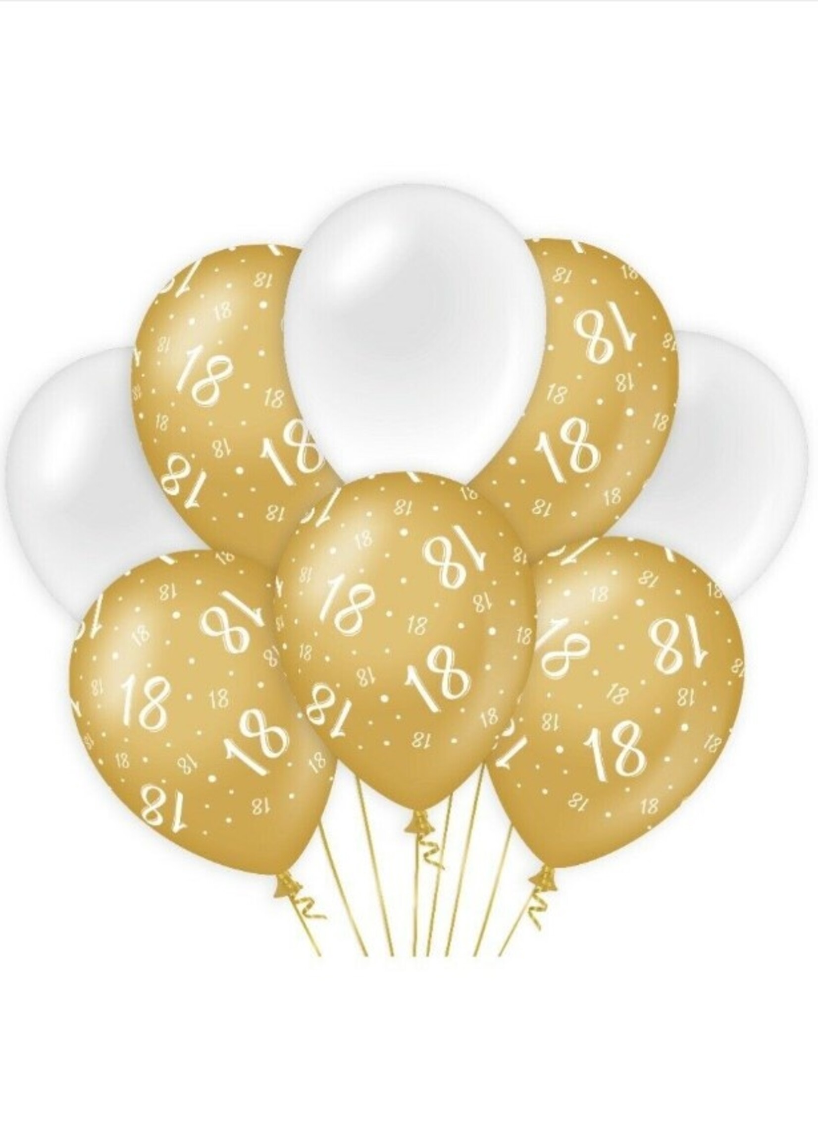 Party Planet Balloons Gold/white - 18