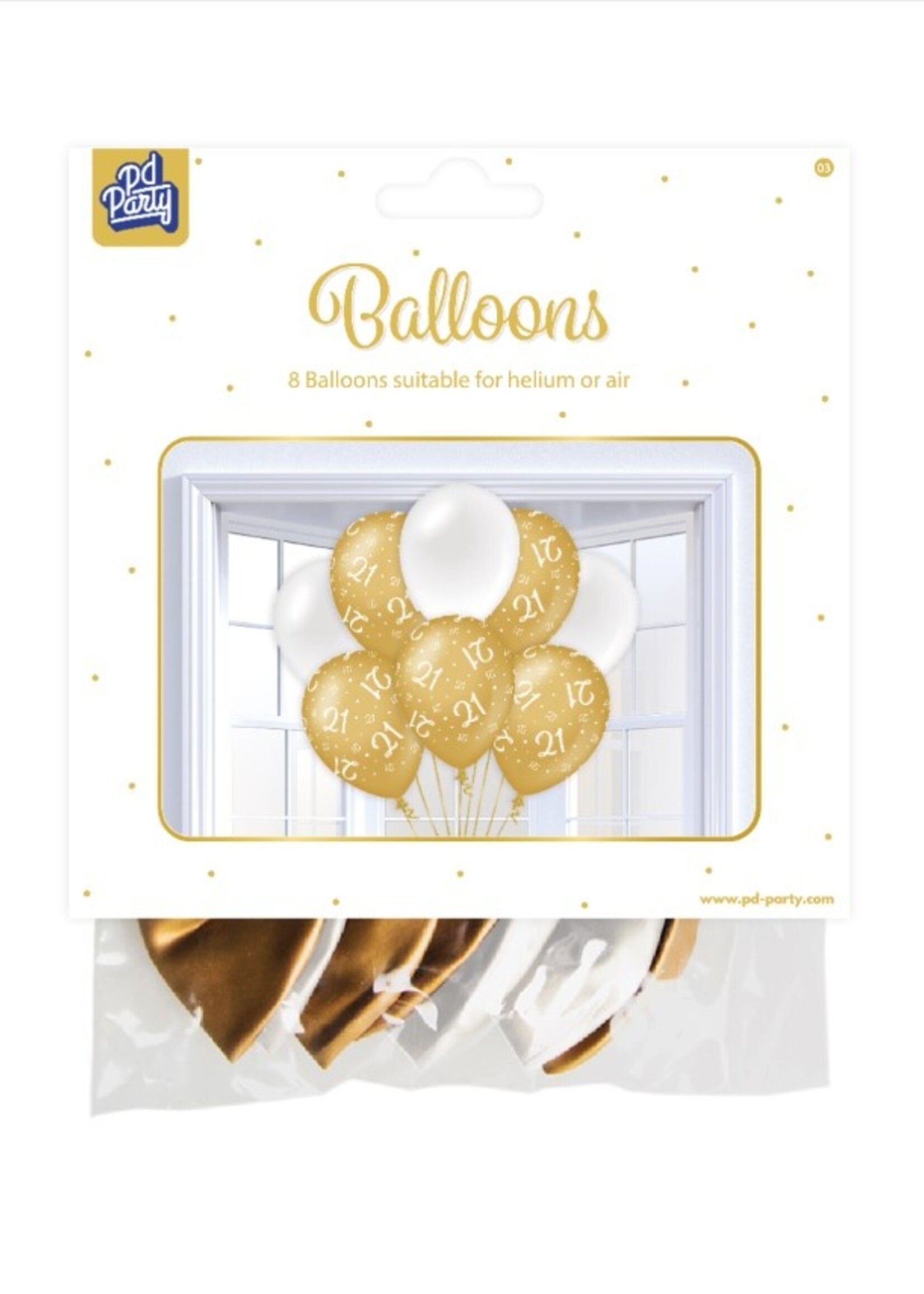 Party Planet Balloons Gold/white - 21