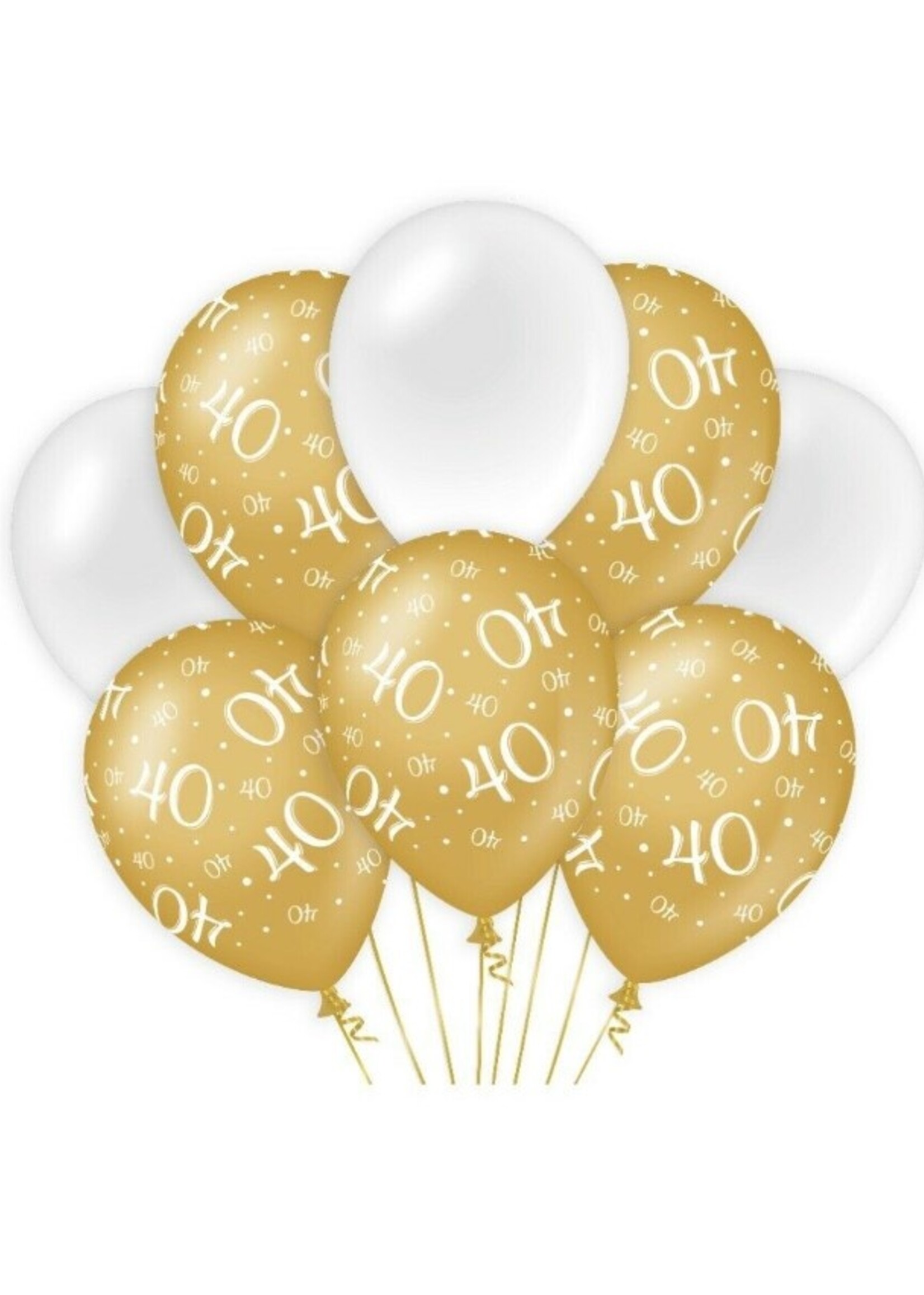Party Planet Balloons Gold/white - 40