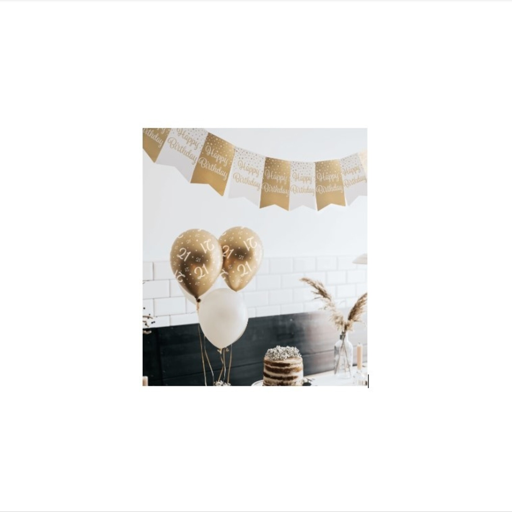 Party Planet Balloons Gold/white - 60