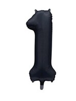 Party Planet Folieballon 34″ no.  1  satin mat black
