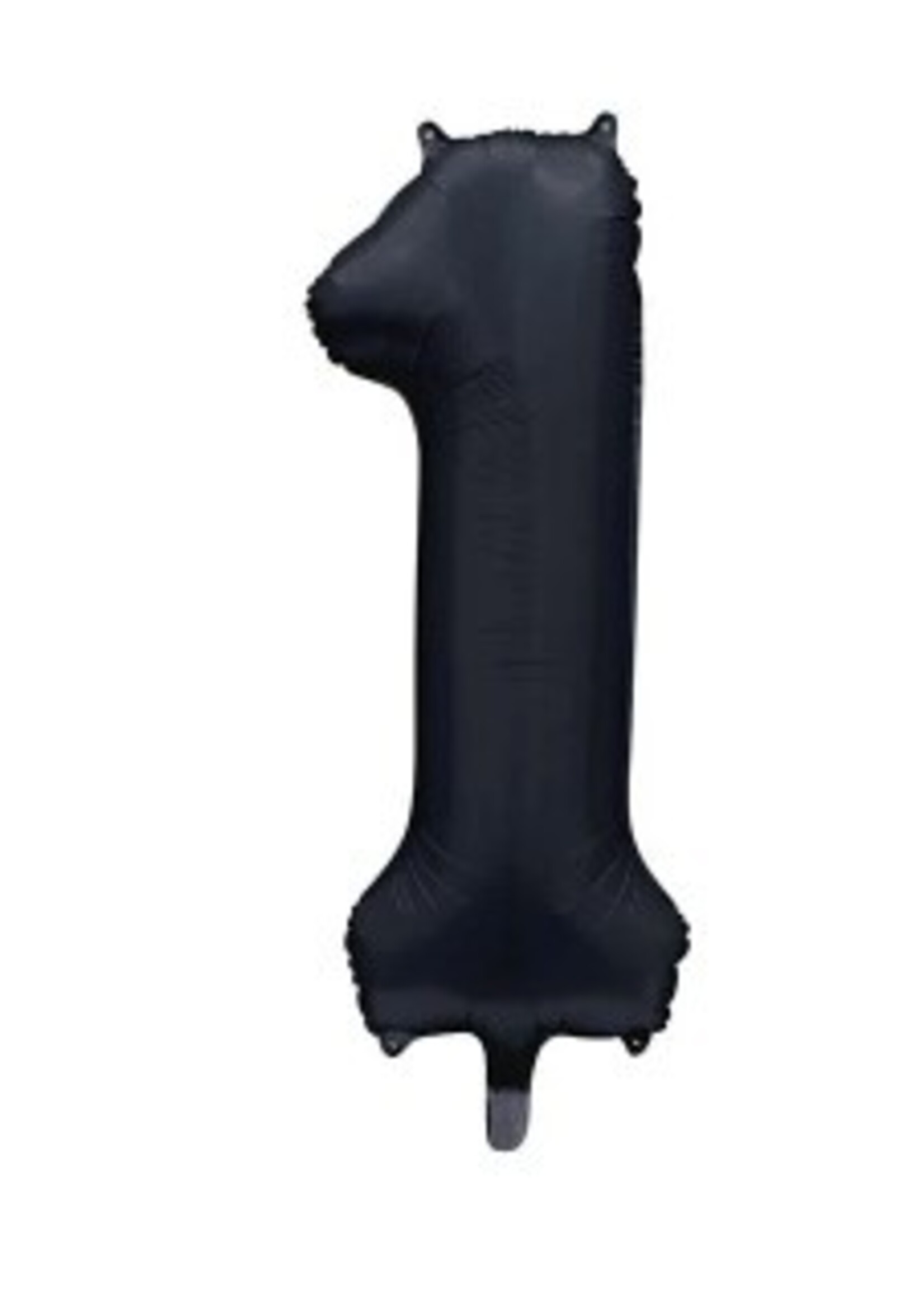 Party Planet Folieballon 34″ no. 1 satin mat black