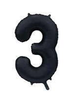 Party Planet Folieballon 34″ no.  3 satin mat black