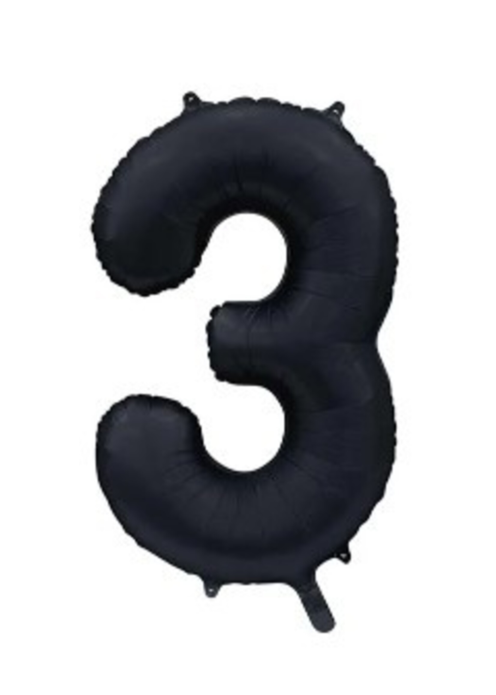 Party Planet Folieballon 34″ no.  3 satin mat black
