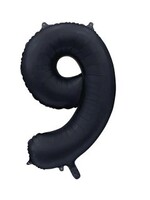 Party Planet Folieballon 34″ no.  9 satin mat black