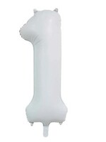 Party Planet Folieballon 34″ no. 1 satin white
