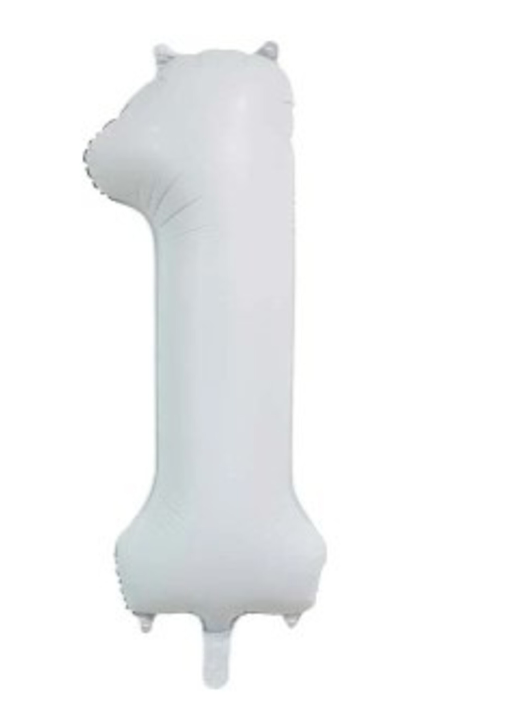 Party Planet Folieballon 34″ no. 1 satin white