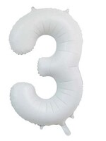 Party Planet Folieballon 34″ no. 3 satin white