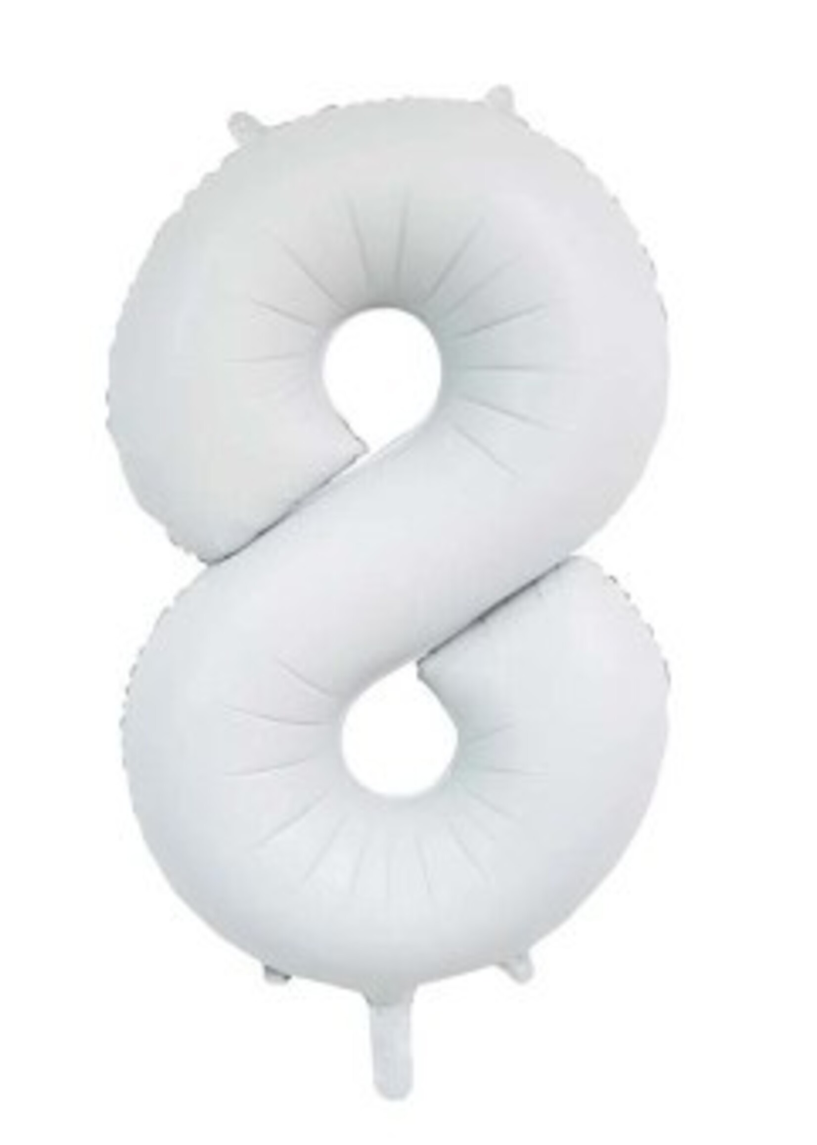 Party Planet Folieballon 34″ no. 8 satin white