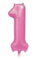 Party Planet Folieballon 34″ no. 1 satin pink