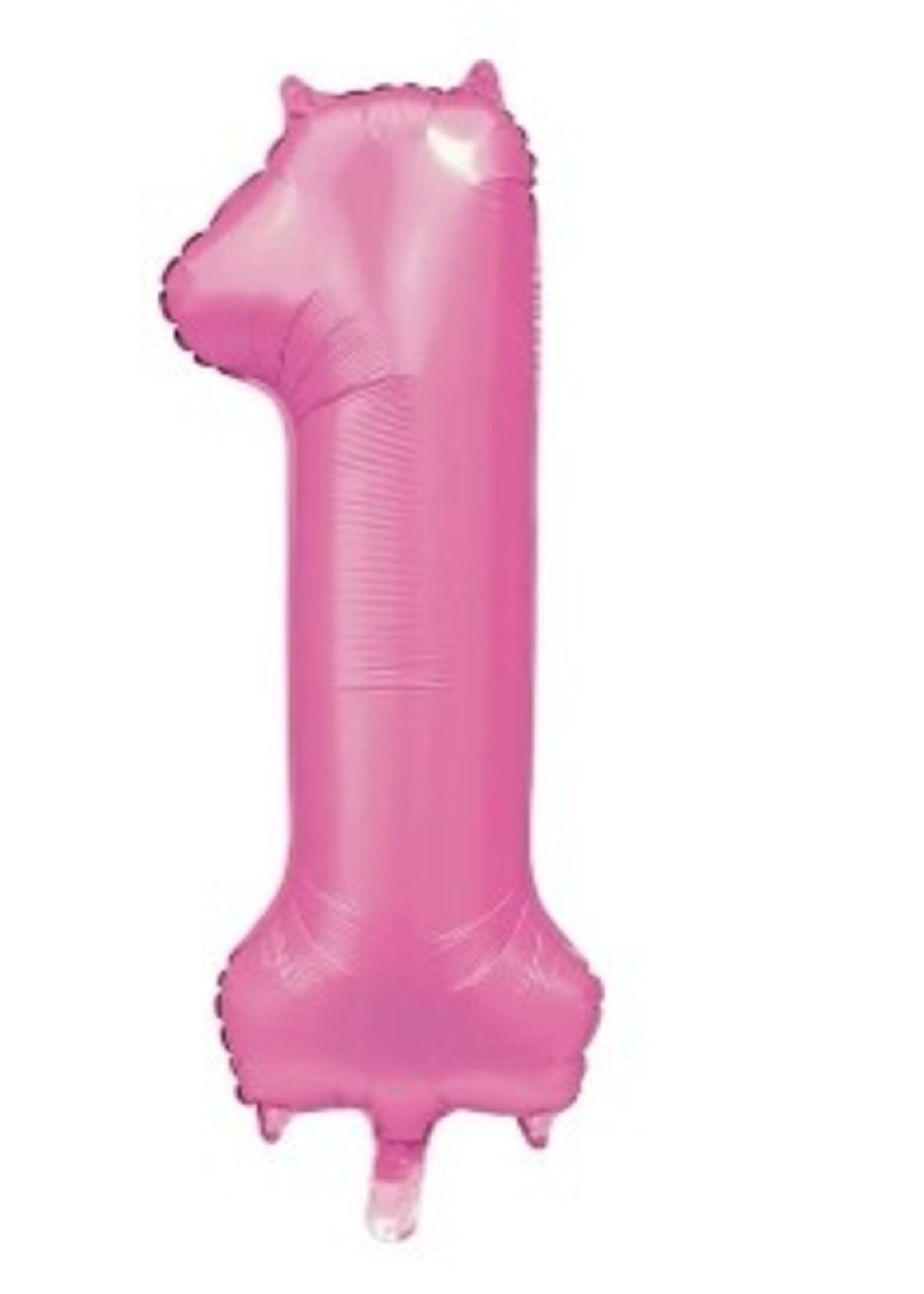 Party Planet Folieballon 34″ no. 1 satin pink