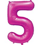 Party Planet Folieballon 34″ no. 5 satin hotpink