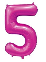 Party Planet Folieballon 34″ no. 5 satin hotpink