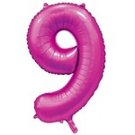 Party Planet Folieballon 34″ no. 9 satin hotpink