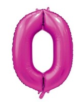 Party Planet Folieballon 34″ no. 0 satin hotpink
