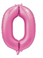 Party Planet Folieballon 34″ no. 0 satin pink