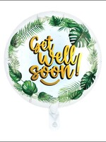 Party Planet Folieballon 18″ round – ‘Get Well Soon’