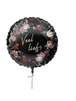 Party Planet Folieballon ’Veel liefs’ (Ø45cm)