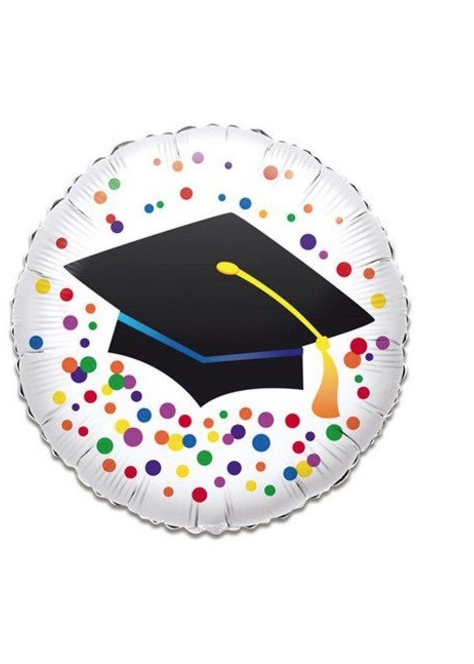 Party Planet Folieballon graduation stippen (Ø43cm)