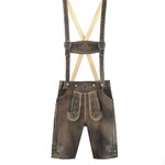 Party Planet Lederhose kort sandbraun