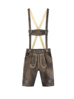 Party Planet Lederhose kort sandbraun