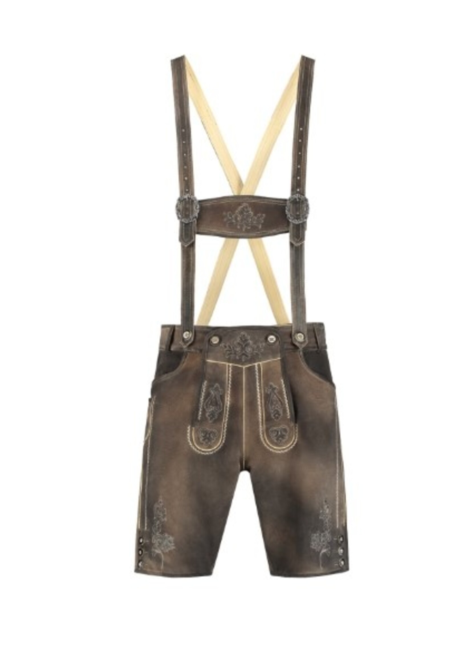 Party Planet Lederhose kort sandbraun