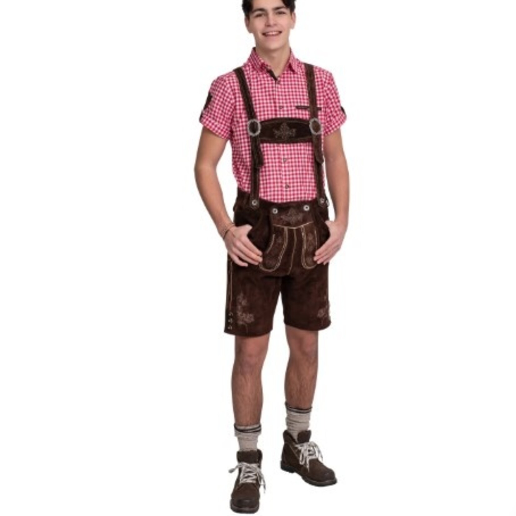 Party Planet Lederhose kort bruin