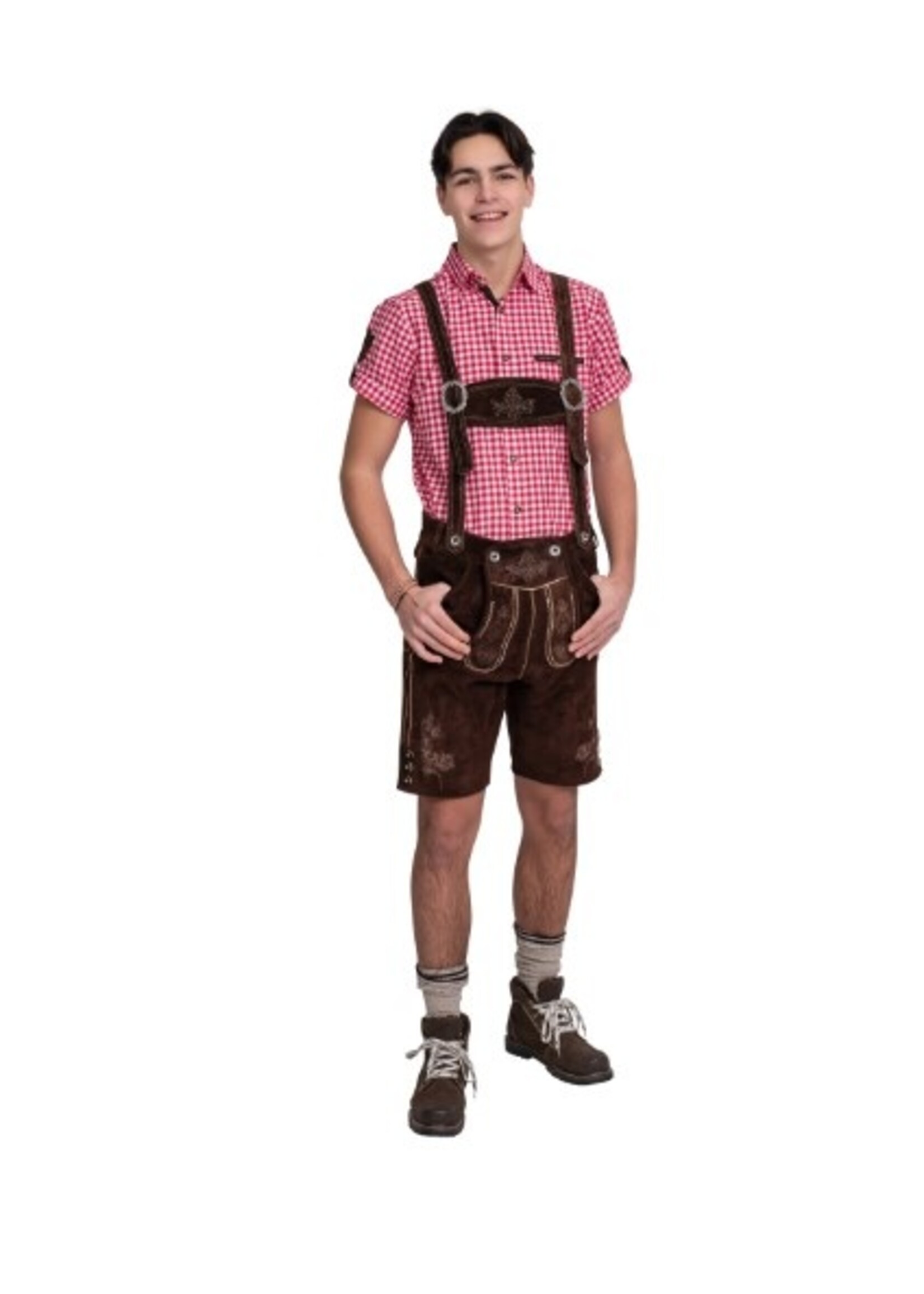 Party Planet Lederhose kort bruin