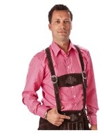 Party Planet Overhemd met rood-wit ruitpatroon