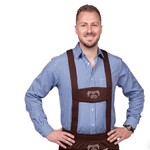 Party Planet Overhemd met blauw-wit ruitpatroon