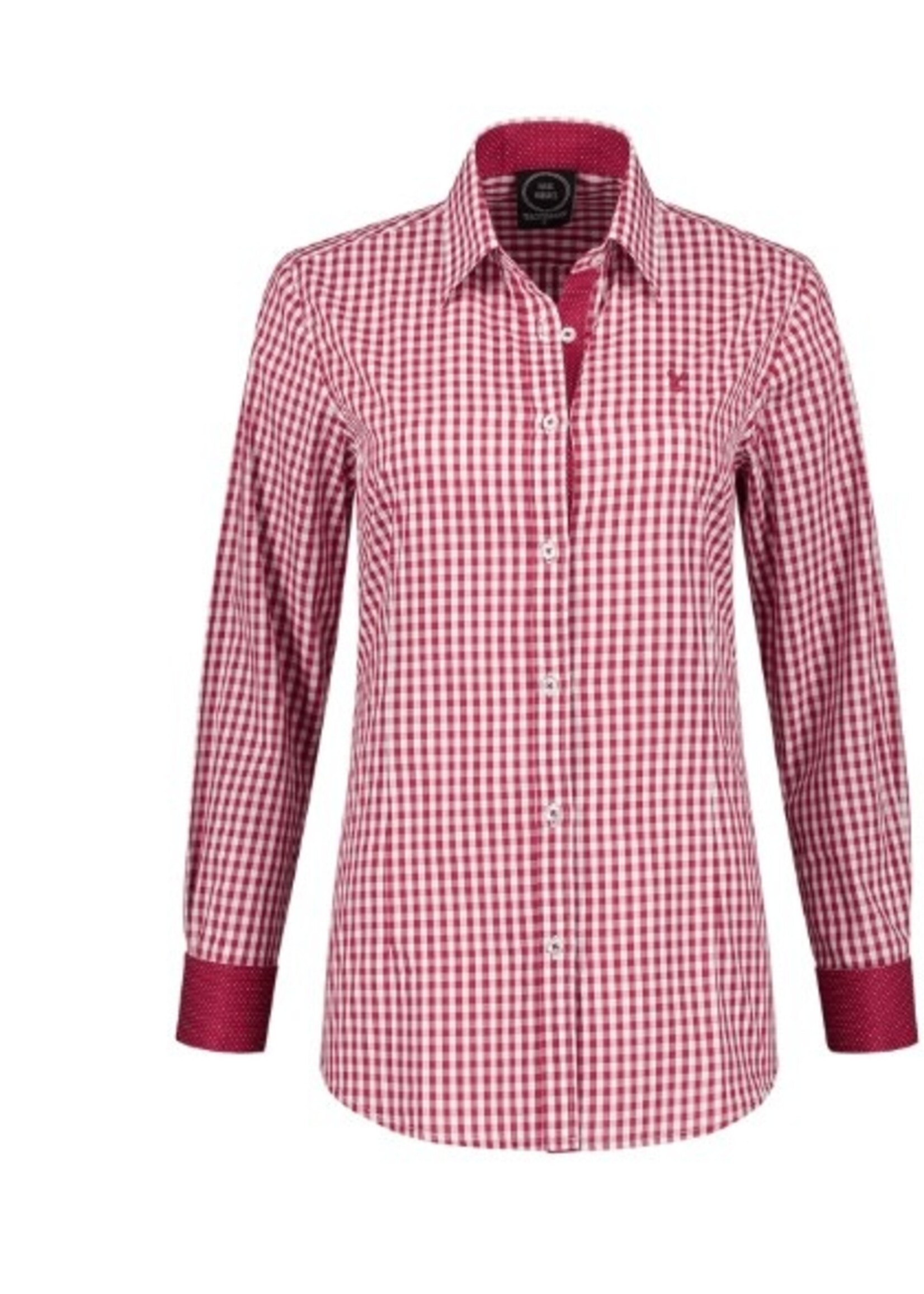 Party Planet  H-2611 Rood-wit geruit met stippen en hertenborduursel