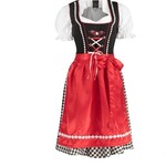 Party Planet Oktoberfest-jurk Dirndl zwart-wit geruit