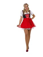 Party Planet Oktoberfest-jurk rood-wit geruit/zwart