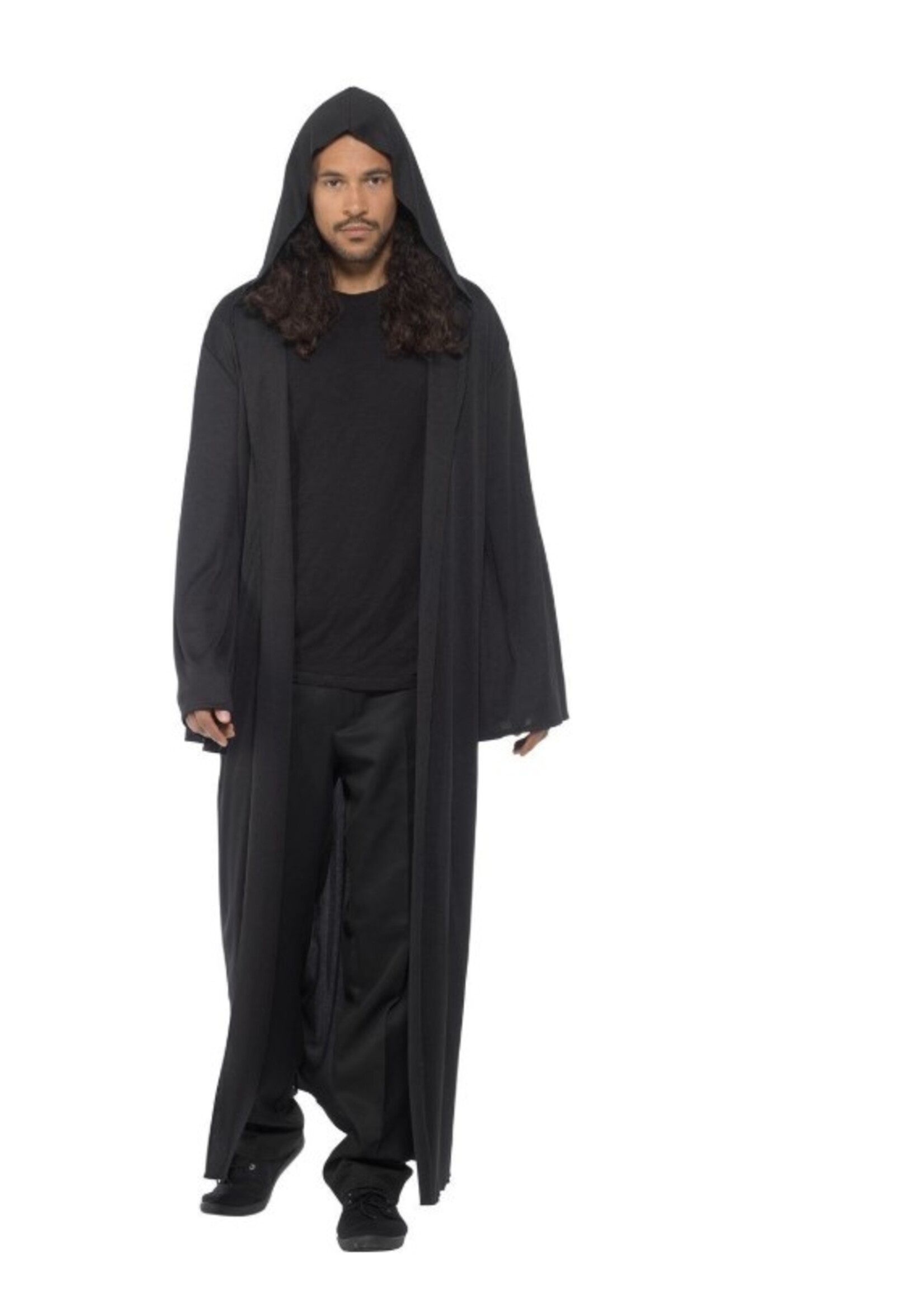 Party Planet Zwarte Cape Met Capuchon