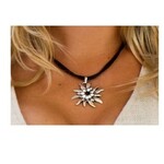 Party Planet Ketting met Edelweiss-hanger en strass