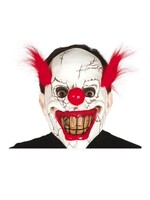Party Planet Horror clownsmasker met haar van latex