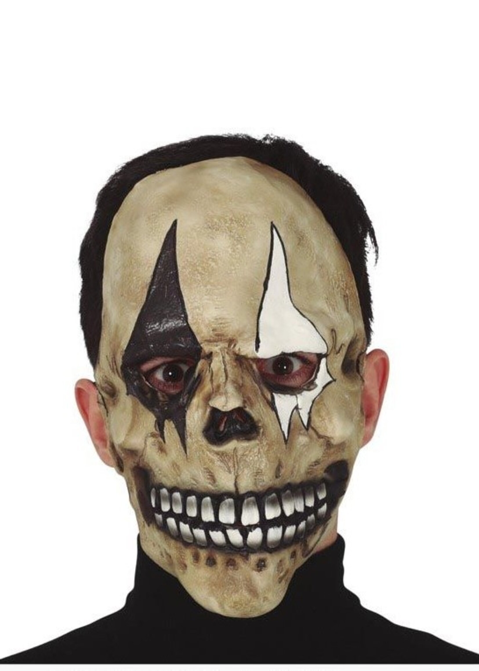 Party Planet Harlequin skull mask latex