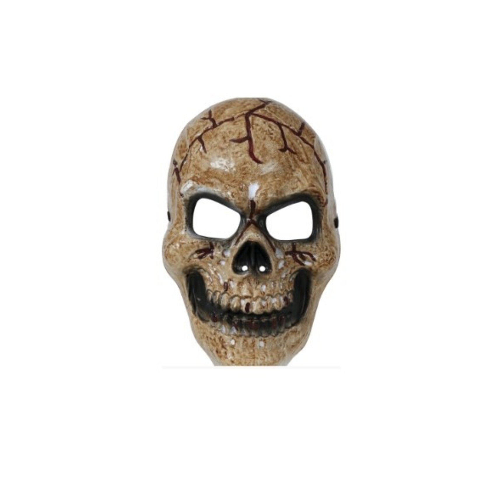Party Planet Donker schedelmasker van PVC