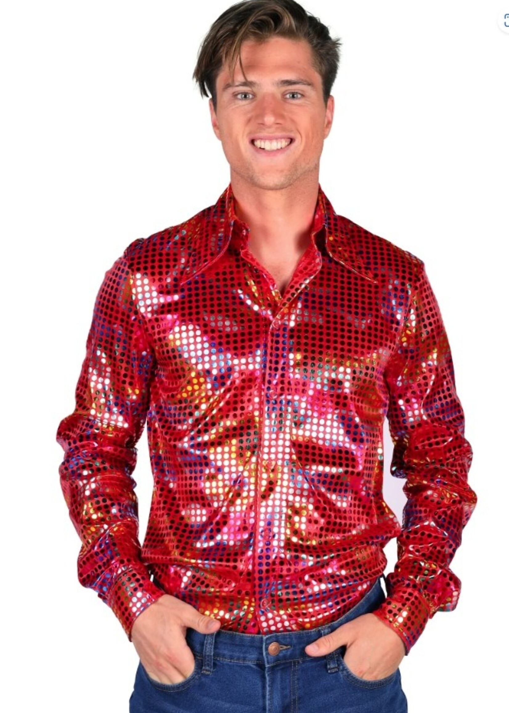 Party Planet Herenblouse Disco glamour
