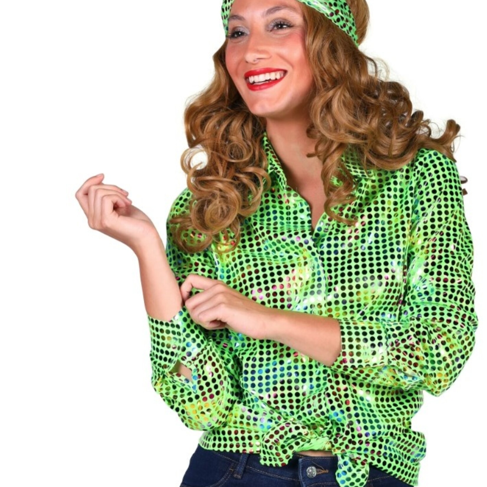 Party Planet Damesblouse Disco glamour